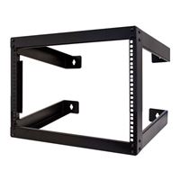 Vertical Cable 19&quot; Wall Mount Fixed Depth Open Frame Network Rack - 8U