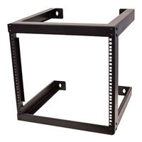 Vertical Cable 19&quot; Wall Mount Fixed Depth Open Frame Network Rack - 9U