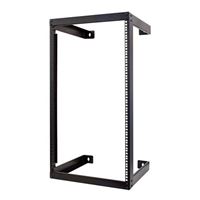 Vertical Cable 19&quot; Wall Mount Fixed Depth Open Frame Network Rack - 20U