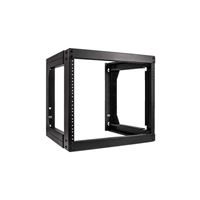 Vertical Cable 19&quot; Wall Mount Adjustable Depth Open Frame Network Rack - 8U
