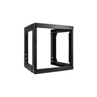 Vertical Cable 19&quot; Wall Mount Adjustable Depth Open Frame Network Rack - 9U
