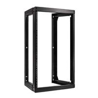 Vertical Cable 19&quot; Wall Mount Adjustable Depth Open Frame Network Rack - 16U