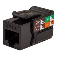 Vertical Cable CAT6 RJ45 Keystone Jack - Black