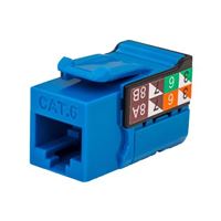Vertical Cable CAT6 RJ45 Keystone Jack - Blue