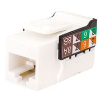 Vertical Cable CAT6 RJ45 Keystone Jack - White