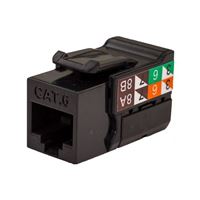 Vertical Cable CAT6 RJ45 Keystone Jack - Black (25 Pack)
