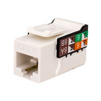 Vertical Cable CAT6 RJ45 Keystone Jack - White (25 Pack)