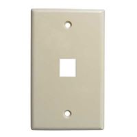 Vertical Cable Keystone 1-Port Wall Plate - Ivory
