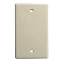 Vertical Cable Keystone Blank Wall Plate - Almond