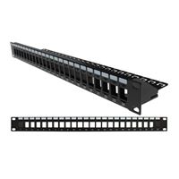 Vertical Cable 24 Port Blank Patch Panel - 1U