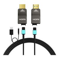  8K Detachable Pure Fiber Optic Armored HDMI 2.1 Cable - 50'