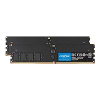 Crucial 128GB (2 x 64GB) DDR5-6400 PC5-51200 CL52 Dual Channel Desktop Memory Module CT2K64G64C52CU5 - Black