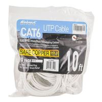 Inland CAT6 UTP 10' 10PK WH