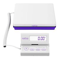  Rollo Shipping Scale for Packages - Digital Shipping Postal Scale (110 Lb Max) - Hold and Tare Functions - Includes AC Adapter and 2X AAA Batteries