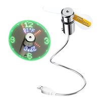  USB CLOCK FAN WITH TEMPS