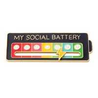  My Battery mood Creative Lapel Pin, Enamel