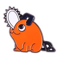  Chainsaw Pochita Brooch Pin - Makima Pochita Cosplay Enamel Pin - Metal Badge Jewelry Accessory for Backpack Clothes Caps