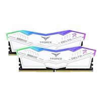 TeamGroup T-FORCE DELTA RGB 64GB (2 x 32GB) DDR5-6000 PC5-48000 CL30 Dual Channel Desktop Memory Kit FF4D564G6400HC30CDC01 - White