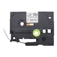 Brother 11.2mm (0.44in) Black on White 3:1 Heat Shrink Tube