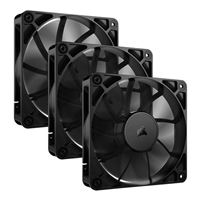 Corsair RS120 Magnetic Dome Bearing 120mm Case Fan - Black (3 Pack)