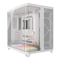 Corsair Air 5400 RS-R ARGB Panoramic Tempered Glass ATX Mid-Tower Computer Case - White