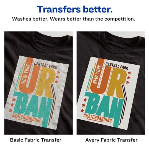 Avery Heat Transfer Paper for Light Fabrics, 8.5 x 11, Inkjet, 6 Transfers/Pack  (3271), Staples