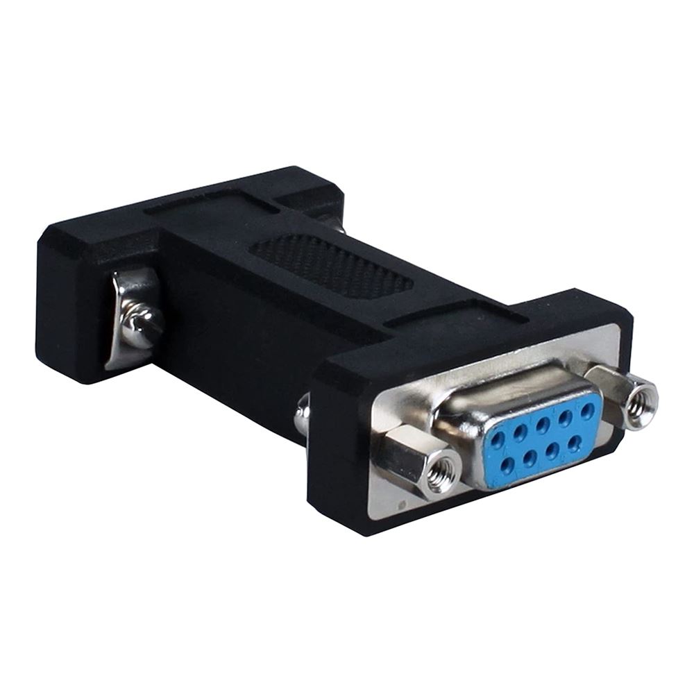 QVS DB9 Female to Female Standard Serial RS232 Null Modem Adapter ...