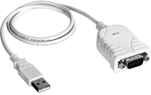 RS PRO RS232 USB A Male to DB-9 Male Converter Cable