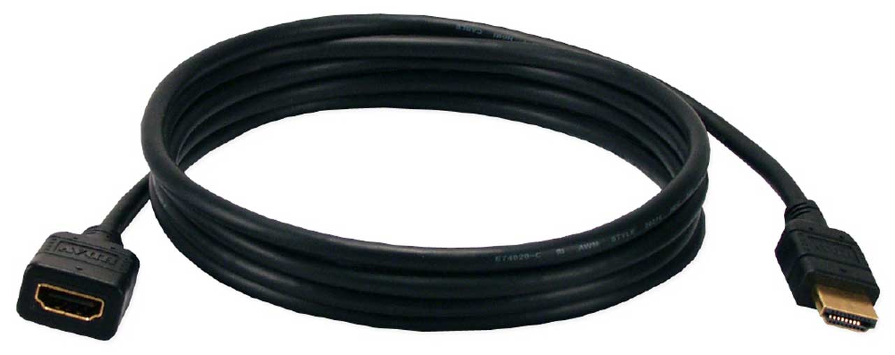 QVS HDMI Male to HDMI Female 1080p HDTV Digital A/V Gold High Speed Extension Cable 3.3 ft