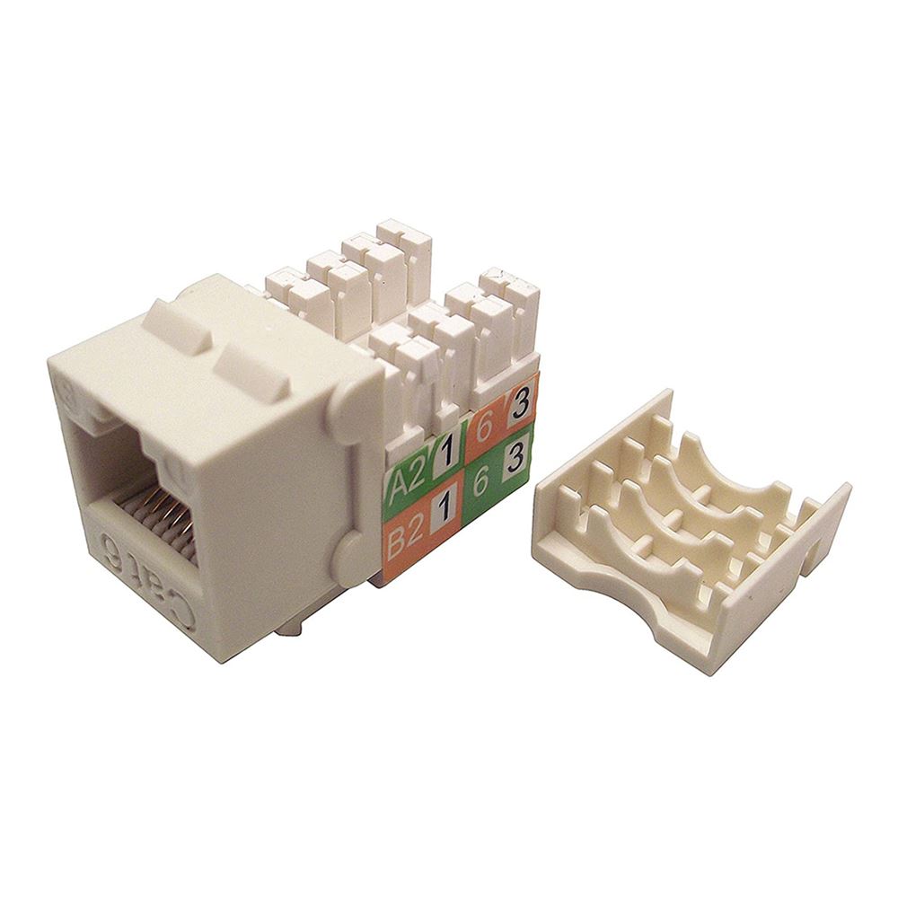 Shaxon CAT5e RJ45/110 Keystone Jack Ivory Single Pack - Micro Center