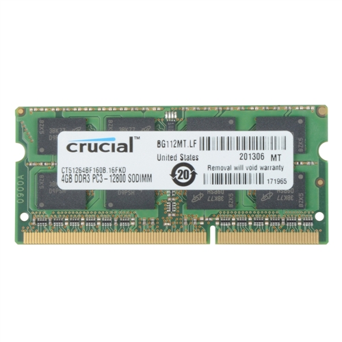 Crucial DDR3-1600 (PC3-12800) CL11 SO-DIMM Laptop Memory Module CT51264BF160B - Micro Center