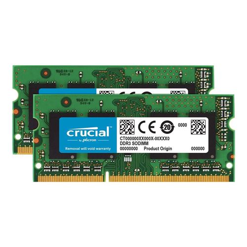 sjældenhed fattige fortjener Crucial 16GB DDR3L-1600 (PC3-12800) CL11 Laptop Memory Kit (Two 8GB Memory  Modules) - CT2KIT102464BF160B - Micro Center