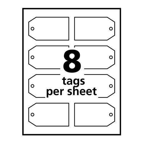 White String Tags – Saga Display