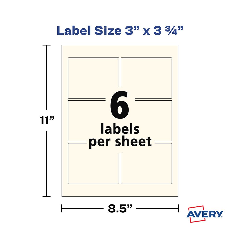 Avery 22823 Printable Blank Rectangle Labels; 3