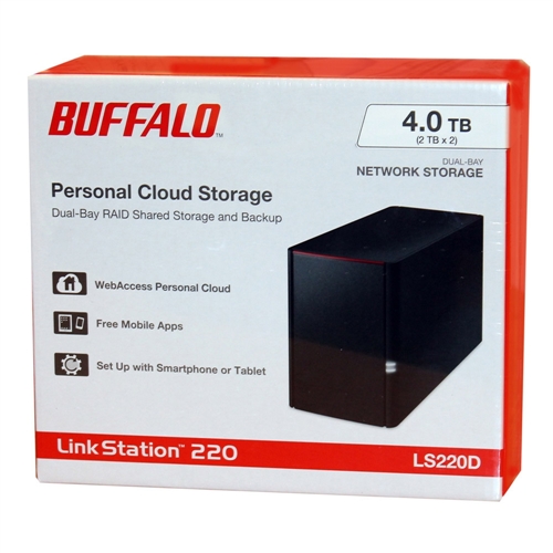 BUFFALO LinkStation 220 4TB 2-Bay NAS Network Attached Storage ...