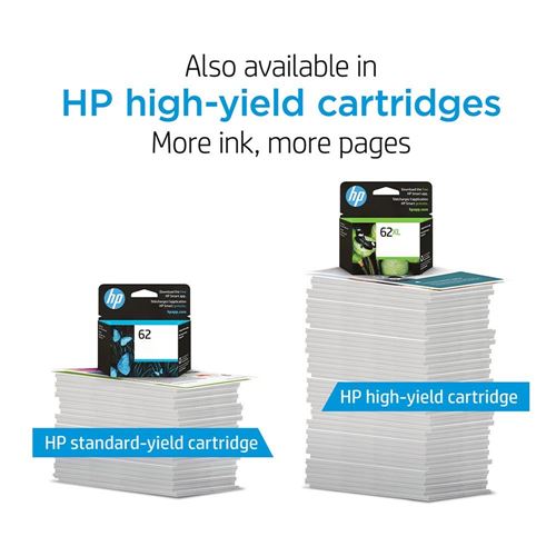 HP® 62 Tri-color Original Ink Cartridge (C2P06AN#140)
