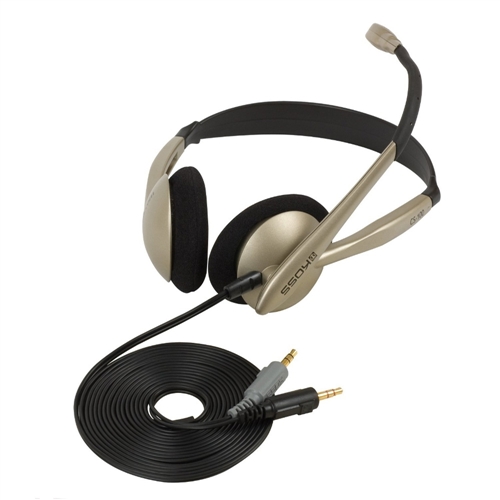 Koss CS100 Auriculares con Cable y Micrófono con Cancelación Ruido, Cascos  de Diadema Ajustables On Ear para Videoconferencia Oficina, Call Center,  Comunicación, Zoom, Conexión Doble Jack 3,5mm