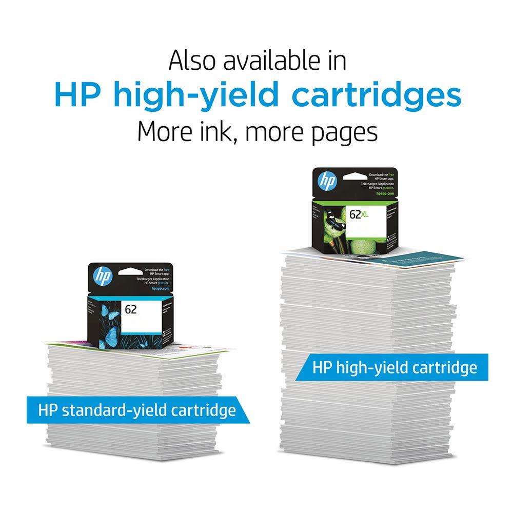 HP 62 Black Tri Color Ink Cartridge 2 Pack Micro Center   452731 842419 03 Front Zoom 