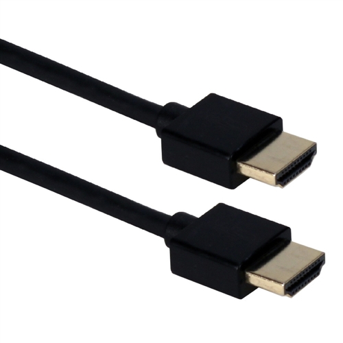 QVS HDMI Male to HDMI Male 4K Thin High-Speed Cable w/ Ethernet 1.5 ft. - Black - Micro Center