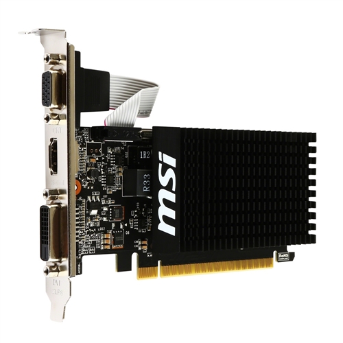MSI NVIDIA GeForce GT 710 Low Profile Passive Cooled 1GB DDR3 PCIe