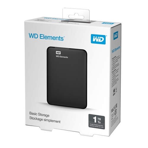 WD Elements 1TB USB 3.1 (Gen 1 Type-A) 2.5 Portable External Hard