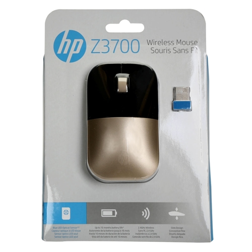 HP Wireless Mouse Center Z3700 Micro Gold - - Modern