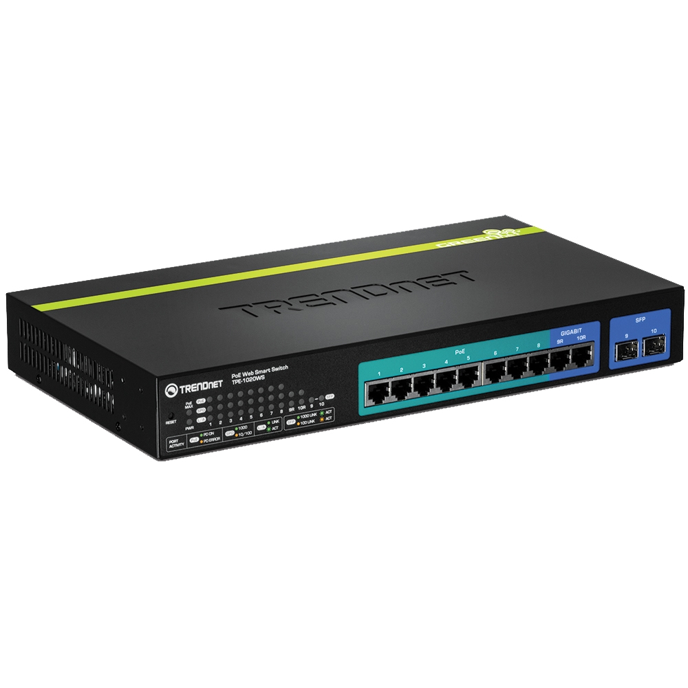 10Port Gigabit  Smart PoE+ Switch Micro Center