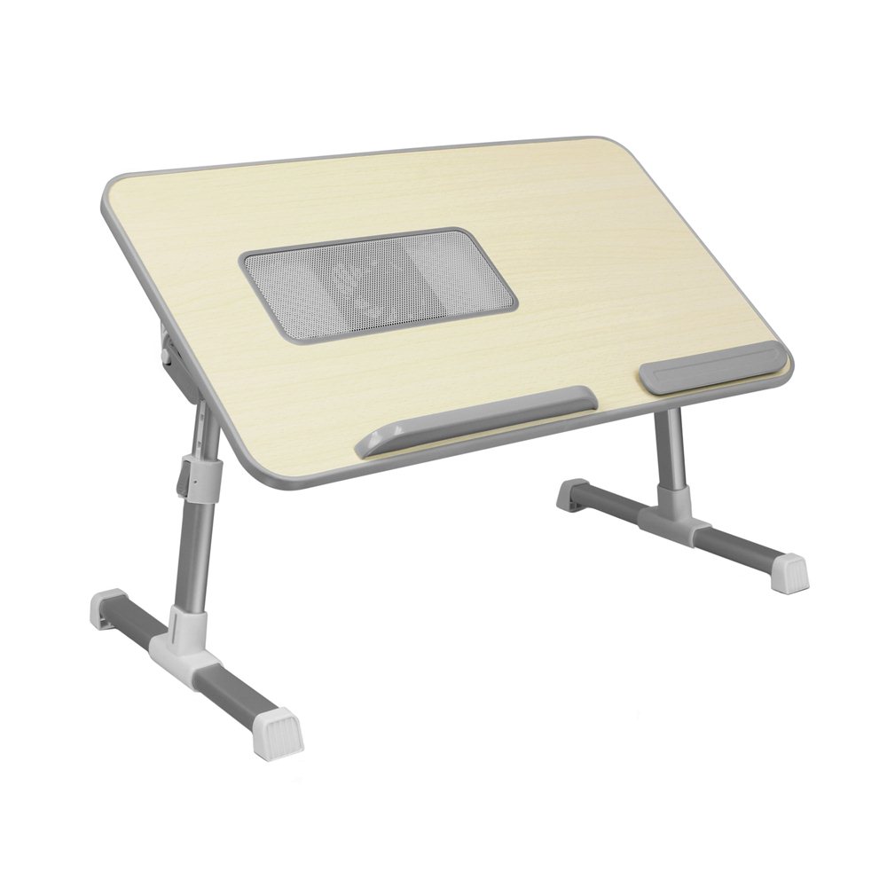 Aluratek Adjustable Ergonomic Laptop Cooling Table with Fan - Micro Center