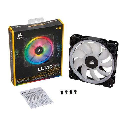 Corsair LL140 RGB Hydraulic 140mm Case Fan - Micro Center