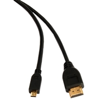 Micro HDMI Male to HDMI Female Video Adapter 10 in. - Black