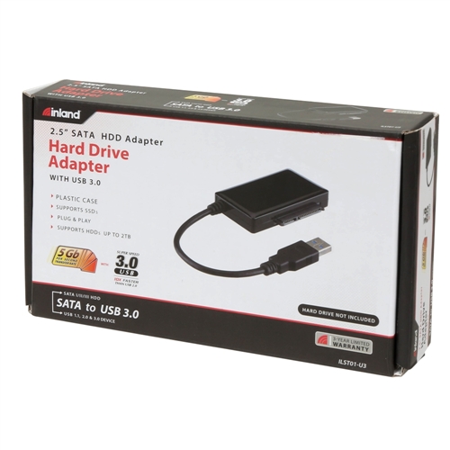 Inland USB 3.2 Gen 1 to 2.5 SATA III Hard Drive Adapter - Micro Center