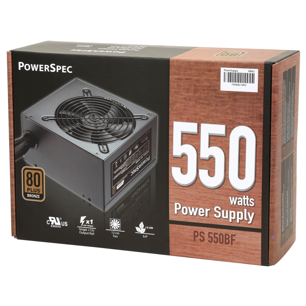 Micro Center - PowerSpec 550 Watt 80 Plus Bronze ATX Non-Modular Power ...