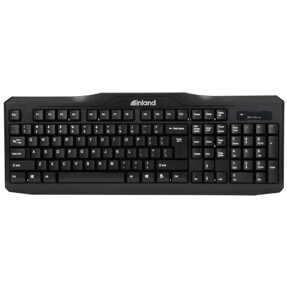 Micro Center - Inland Wireless Keyboard and Mouse Combo JW9851+YES