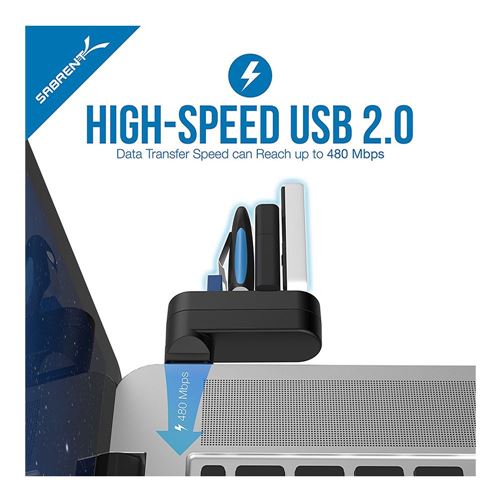 4-Port Mini USB 2.0 Rotating Hub - Sabrent